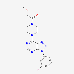 1-(4-(3-(3-fluorophenyl)-3H-[1,2,3]triazolo[4,5-d]pyrimidin-7-yl)piperazin-1-yl)-2-methoxyethanone