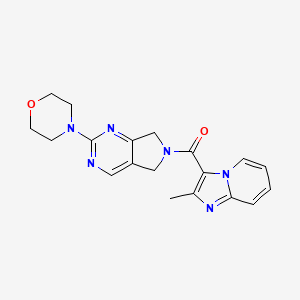 molecular formula C19H20N6O2 B2421412 （2-甲基咪唑并[1,2-a]吡啶-3-基）（2-吗啉代-5H-吡咯并[3,4-d]嘧啶-6(7H)-基）甲酮 CAS No. 2034253-08-0
