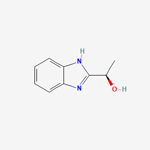 molecular formula C9H10N2O B2421416 (1R)-1-(1H-1,3-benzodiazol-2-yl)ethan-1-ol CAS No. 659724-77-3