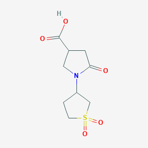 molecular formula C9H13NO5S B2421422 1-(1,1-Dioxidotetrahydrothien-3-yl)-5-oxopyrrolidine-3-carboxylic acid CAS No. 1000932-78-4