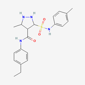 molecular formula C20H22N4O3S B2421424 N-(4-ethylphenyl)-3-methyl-5-[(4-methylphenyl)sulfamoyl]-1H-pyrazole-4-carboxamide CAS No. 1305277-11-5