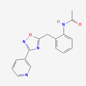 N-(2-((3-(pyridin-3-yl)-1,2,4-oxadiazol-5-yl)methyl)phenyl)acetamide