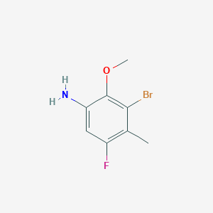 molecular formula C8H9BrFNO B2421430 3-Bromo-5-fluoro-2-methoxy-4-methylaniline CAS No. 2187434-04-2