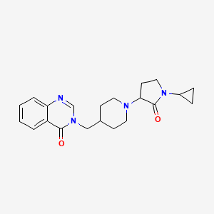 3-[[1-(1-Cyclopropyl-2-oxopyrrolidin-3-yl)piperidin-4-yl]methyl]quinazolin-4-one