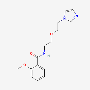 molecular formula C15H19N3O3 B2421453 N-(2-(2-(1H-咪唑-1-基)乙氧基)乙基)-2-甲氧基苯甲酰胺 CAS No. 2034567-34-3