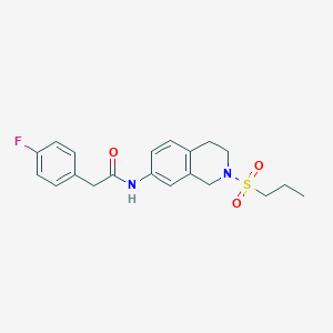 2-(4-fluorophenyl)-N-(2-(propylsulfonyl)-1,2,3,4-tetrahydroisoquinolin-7-yl)acetamide