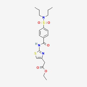 ethyl 2-(2-(4-(N,N-dipropylsulfamoyl)benzamido)thiazol-4-yl)acetate