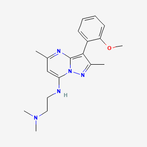 molecular formula C19H25N5O B2421462 N'-[3-(2-methoxyphenyl)-2,5-dimethylpyrazolo[1,5-a]pyrimidin-7-yl]-N,N-dimethylethane-1,2-diamine CAS No. 902016-43-7