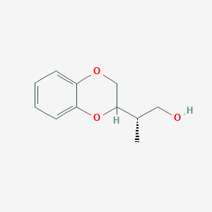 molecular formula C11H14O3 B2421465 (2S)-2-(2,3-Dihydro-1,4-benzodioxin-3-yl)propan-1-ol CAS No. 2248220-47-3