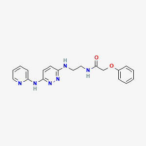 molecular formula C19H20N6O2 B2421479 2-phenoxy-N-(2-((6-(pyridin-2-ylamino)pyridazin-3-yl)amino)ethyl)acetamide CAS No. 1021223-12-0