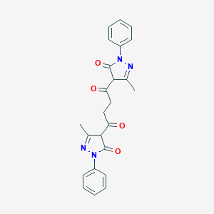molecular formula C24H22N4O4 B242148 1,4-bis(3-methyl-5-oxo-1-phenyl-4,5-dihydro-1H-pyrazol-4-yl)-1,4-butanedione 