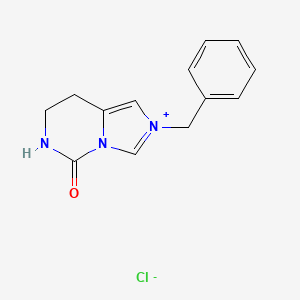 2-benzyl-5-oxo-5H,6H,7H,8H-imidazo[1,5-c]pyrimidin-2-ium chloride