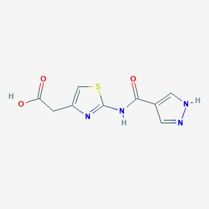 2-(2-(1H-Pyrazole-4-carboxamido)thiazol-4-yl)acetic acid