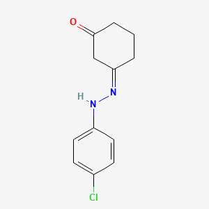 molecular formula C12H13ClN2O B2421486 (3Z)-3-[(4-chlorophenyl)hydrazinylidene]cyclohexan-1-one CAS No. 1057113-82-2