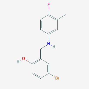 4-Bromo-2-{[(4-fluoro-3-methylphenyl)amino]methyl}phenol