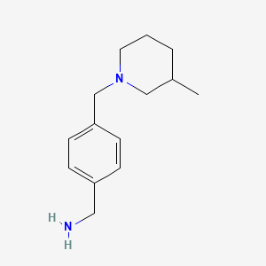 1-{4-[(3-Methylpiperidin-1-yl)methyl]phenyl}methanamine