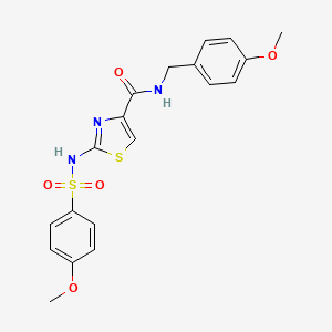 N-(4-methoxybenzyl)-2-(4-methoxyphenylsulfonamido)thiazole-4-carboxamide