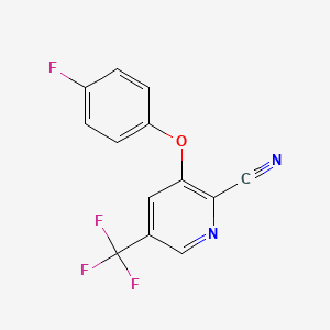 3-(4-Fluorophenoxy)-5-(trifluoromethyl)pyridine-2-carbonitrile