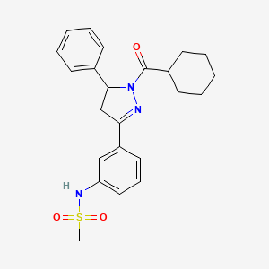 N-[3-[2-(cyclohexanecarbonyl)-3-phenyl-3,4-dihydropyrazol-5-yl]phenyl]methanesulfonamide