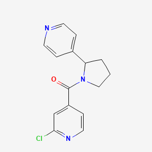 molecular formula C15H14ClN3O B2421507 2-Chloro-4-[2-(pyridin-4-yl)pyrrolidine-1-carbonyl]pyridine CAS No. 1147305-06-3