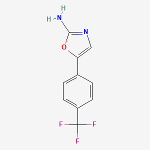 molecular formula C10H7F3N2O B2421513 5-(4-(Trifluoromethyl)phenyl)oxazol-2-amine CAS No. 1260836-52-9