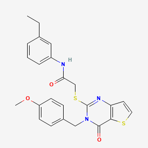 N-(3-ethylphenyl)-2-{[3-(4-methoxybenzyl)-4-oxo-3,4-dihydrothieno[3,2-d]pyrimidin-2-yl]sulfanyl}acetamide