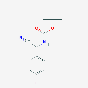 molecular formula C13H15FN2O2 B2421521 tert-butyl N-[cyano(4-fluorophenyl)methyl]carbamate CAS No. 774225-40-0