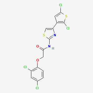 2-(2,4-dichlorophenoxy)-N-[4-(2,5-dichlorothiophen-3-yl)-1,3-thiazol-2-yl]acetamide