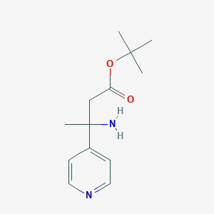 molecular formula C13H20N2O2 B2421523 Tert-butyl 3-amino-3-pyridin-4-ylbutanoate CAS No. 2248344-26-3