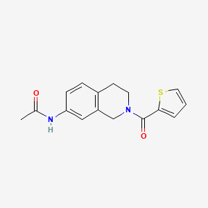 N-(2-(thiophene-2-carbonyl)-1,2,3,4-tetrahydroisoquinolin-7-yl)acetamide