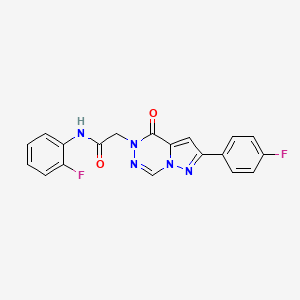molecular formula C19H13F2N5O2 B2421537 N-(2-氟苯基)-2-[2-(4-氟苯基)-4-氧代吡唑并[1,5-d][1,2,4]三嗪-5(4H)-基]乙酰胺 CAS No. 1021045-87-3