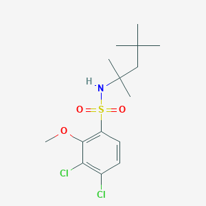 molecular formula C15H23Cl2NO3S B2421543 [(3,4-Dichloro-2-methoxyphenyl)sulfonyl](1,1,3,3-tetramethylbutyl)amine CAS No. 873589-07-2