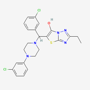 5-((3-Chlorophenyl)(4-(3-chlorophenyl)piperazin-1-yl)methyl)-2-ethylthiazolo[3,2-b][1,2,4]triazol-6-ol