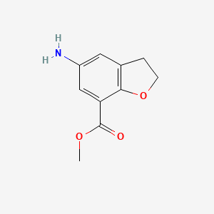 molecular formula C10H11NO3 B2421564 Methyl 5-amino-2,3-dihydrobenzofuran-7-carboxylate CAS No. 1616110-67-8