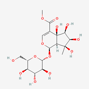 Methyl (1R,4aS,5S,6R,7S,7aR)-4a,5,6,7-tetrahydroxy-7-methyl-1-[(2R,3S,4R,5R,6S)-3,4,5-trihydroxy-6-(hydroxymethyl)oxan-2-yl]oxy-1,5,6,7a-tetrahydrocyclopenta[c]pyran-4-carboxylate