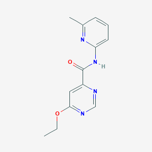 molecular formula C13H14N4O2 B2421566 6-ethoxy-N-(6-methylpyridin-2-yl)pyrimidine-4-carboxamide CAS No. 2034363-11-4