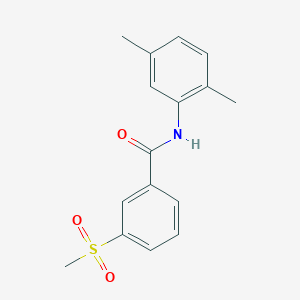 molecular formula C16H17NO3S B2421567 N-(2,5-二甲基苯基)-3-甲基磺酰基苯甲酰胺 CAS No. 896296-83-6