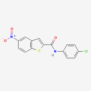 molecular formula C15H9ClN2O3S B2421570 N-(4-chlorophenyl)-5-nitro-1-benzothiophene-2-carboxamide CAS No. 478248-41-8