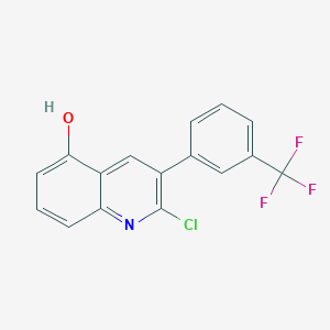 B2421573 2-Chloro-3-[3-(trifluoromethyl)phenyl]quinolin-5-ol CAS No. 1263386-30-6