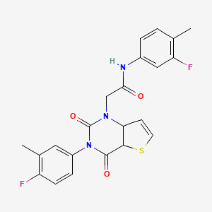 2-[3-(4-fluoro-3-methylphenyl)-2,4-dioxo-1H,2H,3H,4H-thieno[3,2-d]pyrimidin-1-yl]-N-(3-fluoro-4-methylphenyl)acetamide
