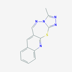 molecular formula C13H9N5S B242160 3-Methyl-1,2,4-triazolo[3',4':2,3][1,3,4]thiadiazepino[7,6-b]quinoline 
