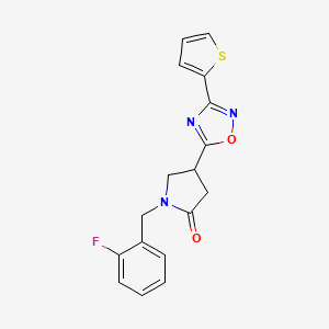 1-(2-Fluorobenzyl)-4-(3-(thiophen-2-yl)-1,2,4-oxadiazol-5-yl)pyrrolidin-2-one