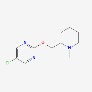 molecular formula C11H16ClN3O B2421609 5-Chloro-2-[(1-methylpiperidin-2-yl)methoxy]pyrimidine CAS No. 2195877-38-2