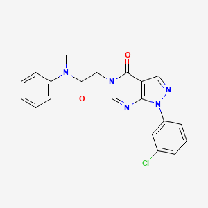 2-[1-(3-chlorophenyl)-4-oxopyrazolo[3,4-d]pyrimidin-5-yl]-N-methyl-N-phenylacetamide