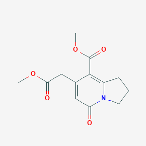 Methyl 7-(2-methoxy-2-oxoethyl)-5-oxo-1,2,3,5-tetrahydro-8-indolizinecarboxylate