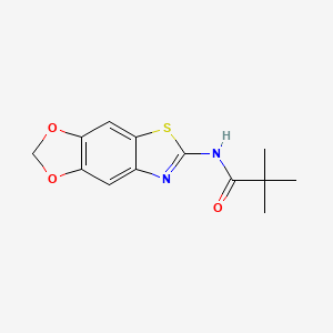 N-([1,3]dioxolo[4,5-f][1,3]benzothiazol-6-yl)-2,2-dimethylpropanamide