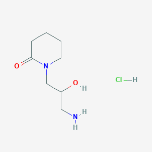 molecular formula C8H17ClN2O2 B2421628 1-(3-Amino-2-hydroxypropyl)piperidin-2-one;hydrochloride CAS No. 2241142-67-4
