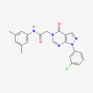 2-[1-(3-chlorophenyl)-4-oxopyrazolo[3,4-d]pyrimidin-5-yl]-N-(3,5-dimethylphenyl)acetamide