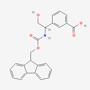 molecular formula C24H21NO5 B2421631 3-[1-({[(9H-芴-9-基)甲氧基]羰基}氨基)-2-羟乙基]苯甲酸 CAS No. 2138014-30-7