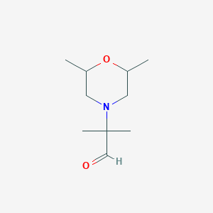 molecular formula C10H19NO2 B2421637 2-(2,6-Dimethylmorpholino)-2-methylpropanal CAS No. 886361-53-1